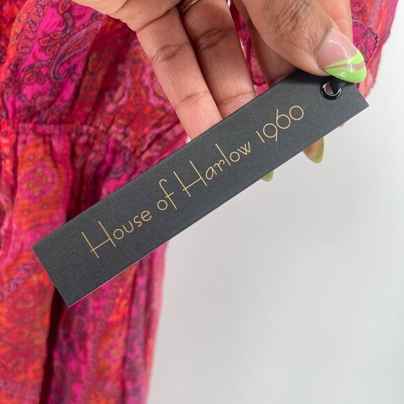 Revolve x House of Harlow Gashi Mini Dress | Red Pink Multi | NWT | Medium - Picture 12 of 17